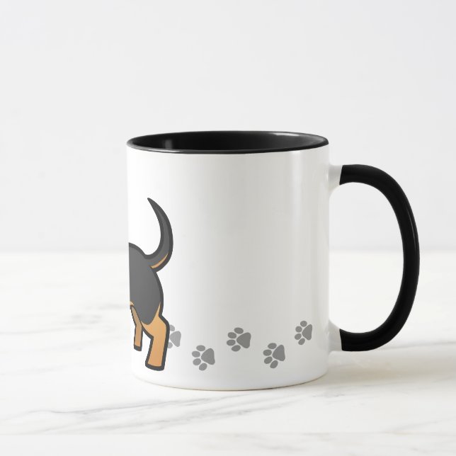 Cartoon Dachshund (smooth coat) Mug (Right)