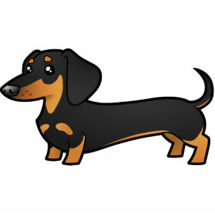 Cartoon Dachshund (smooth coat) Photo Sculpture Magnet