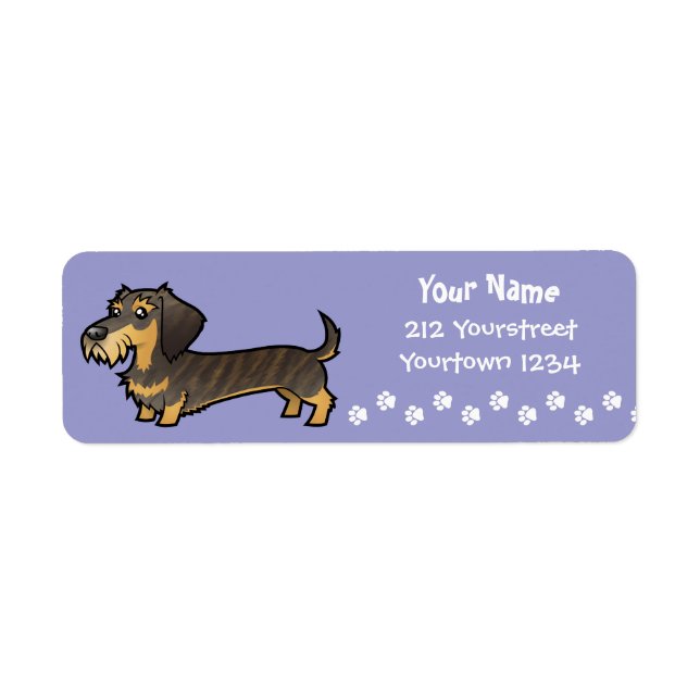 Cartoon Dachshund (wirehair) (Front)