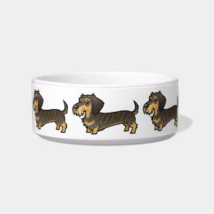 Cartoon Dachshund (wirehair) Bowl