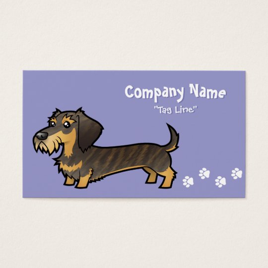 Cartoon Dachshund (wirehair) Business Card