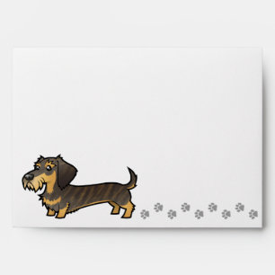 Cartoon Dachshund (wirehair) Envelopes
