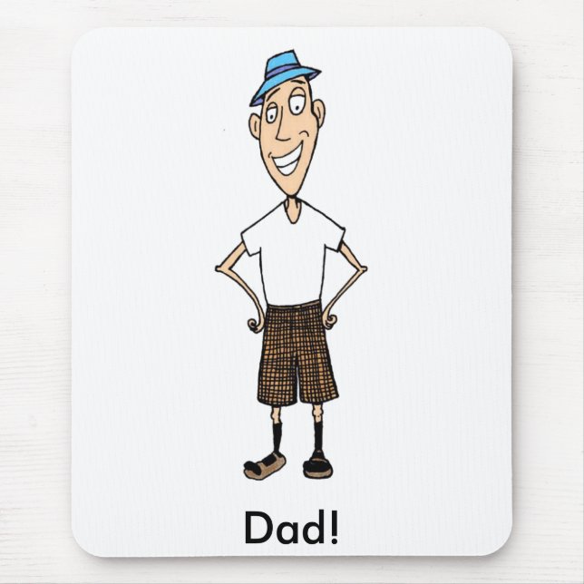 Cartoon Dad Mouse Mat (Front)