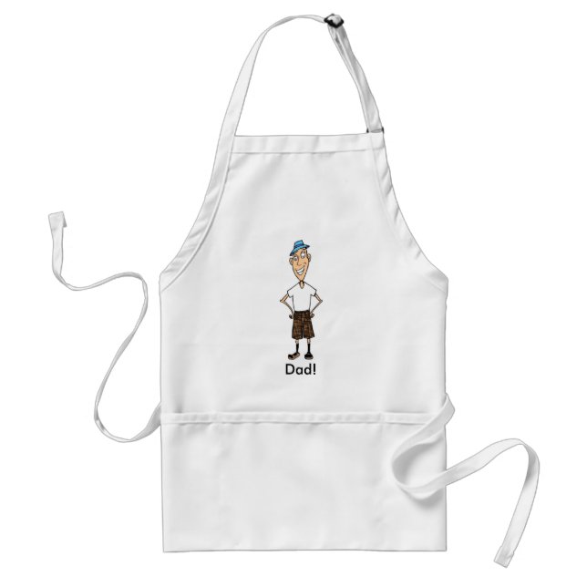 Cartoon Dad Standard Apron (Front)