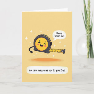 Cartoon Dads Day Measuring Card