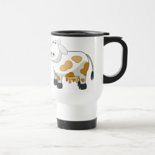 Cartoon Dairy Cow Aluminium Travel Mug
