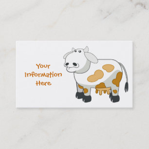 Cartoon Dairy Cow Business Cards