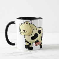Cartoon Dairy Cow Ceramic Mug