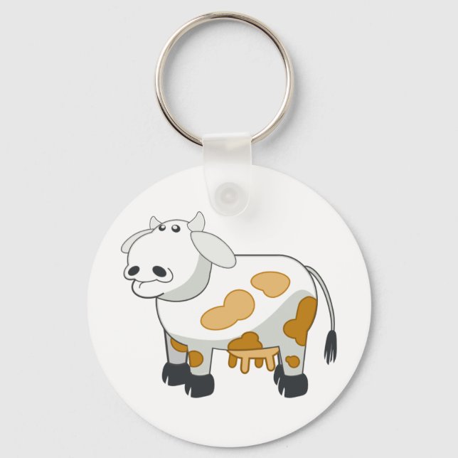 Cartoon Dairy Cow Key Chain (Front)