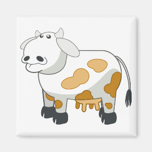 Cartoon Dairy Cow Magnet