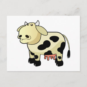 Cartoon Dairy Cow Postcard