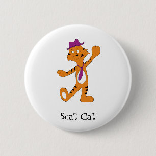 Cartoon Dancing Jazz Tiger 6 Cm Round Badge