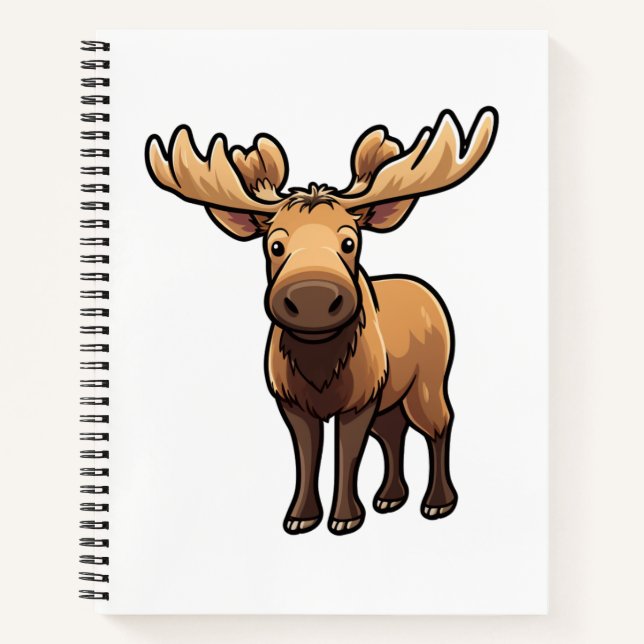  Cartoon deer illustration Notebook (Front)