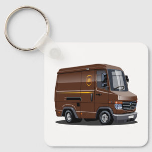 Cartoon delivery van key ring