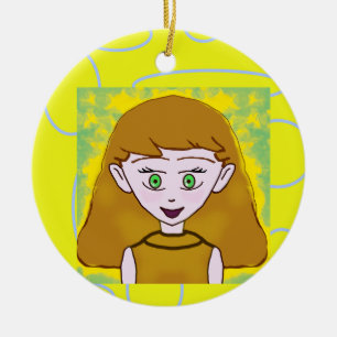 Cartoon Design Ceramic Tree Decoration