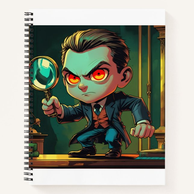 Cartoon Detective Themed Notebook (Front)