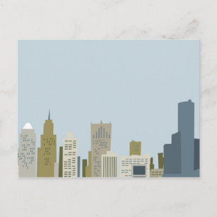 Cartoon Detroit Postcard