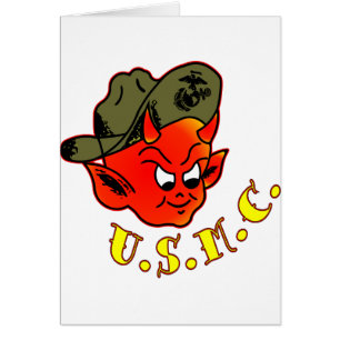 Cartoon Devil Marine Corps