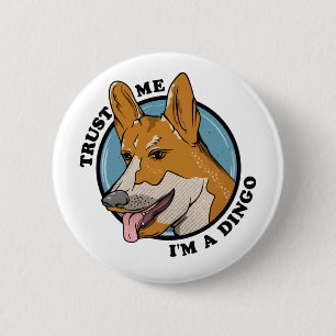 Cartoon Dingo 6 Cm Round Badge