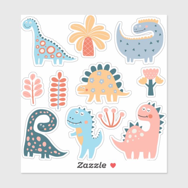 cartoon dinos sticker pack (Sheet)