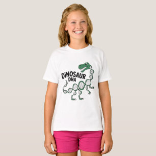 Cartoon Dinosaur DNA - Quirky Prehistoric Science T-Shirt
