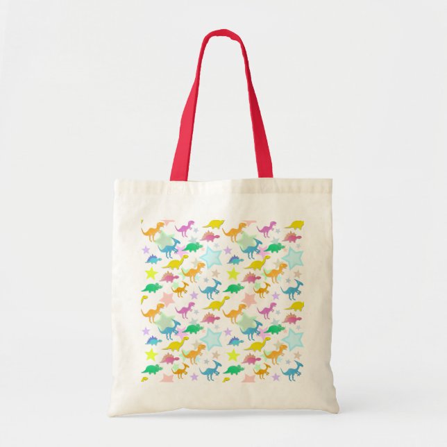 Cartoon Dinosaurs Colour Stars Bag (Front)