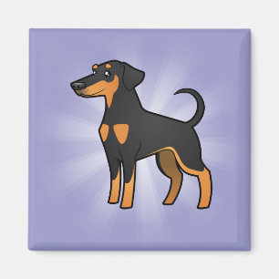 Cartoon Doberman Pinscher (floppy ears) Magnet