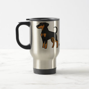 Cartoon Doberman Pinscher (floppy ears) Travel Mug