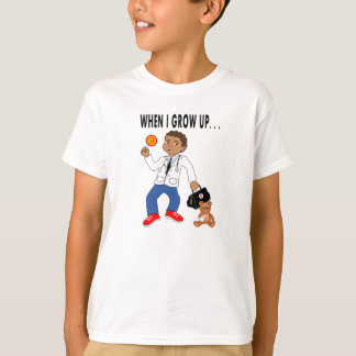 Cartoon Doctor Boy with Bear T-shirt