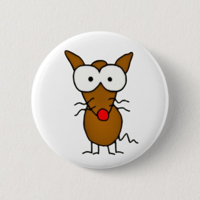 Cartoon Dog 6 Cm Round Badge (Front)
