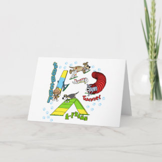 Cartoon Dog Agility Card