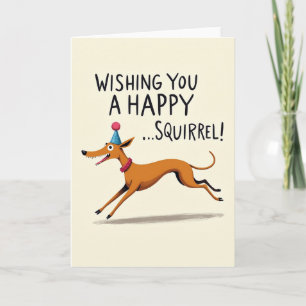 Cartoon Dog Birthday Card