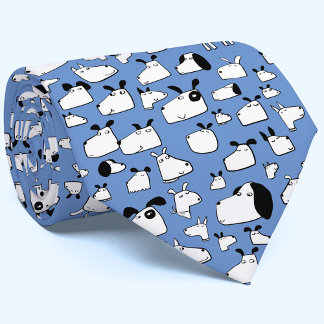 Cartoon Dog Blue Tie