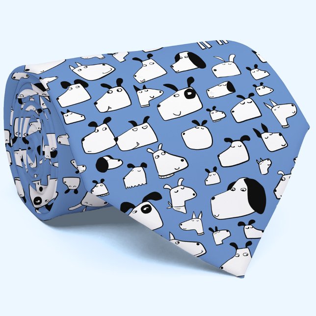 Cartoon Dog Blue Tie (Creator Uploaded)