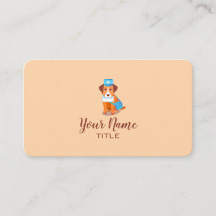 Cartoon dog business card