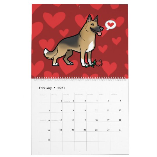 Cartoon Dog Calendar 2017 Zazzle.co.uk