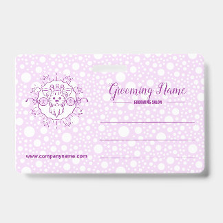 Cartoon Dog Illustration for Grooming ID Badge