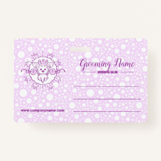 Cartoon Dog Illustration for Grooming ID Badge