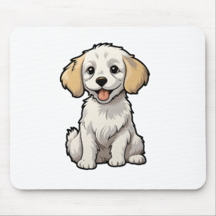 Cartoon dog illustration mouse mat