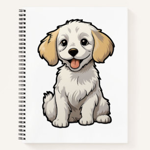 Cartoon dog illustration notebook