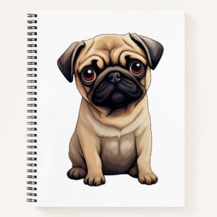 Cartoon dog illustration notebook