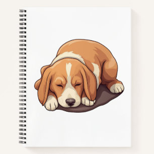 Cartoon dog illustration notebook