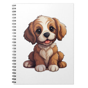 Cartoon dog illustration notebook