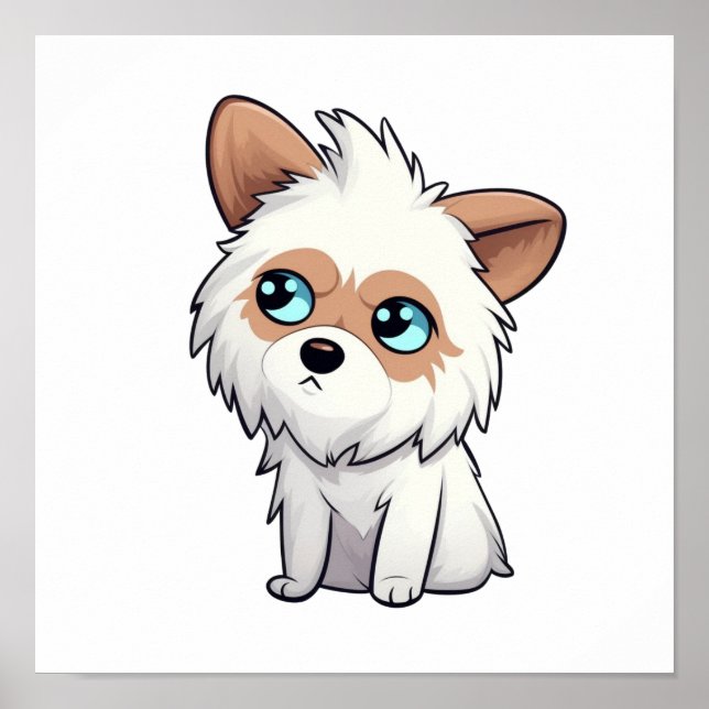 Cartoon dog illustration poster (Front)