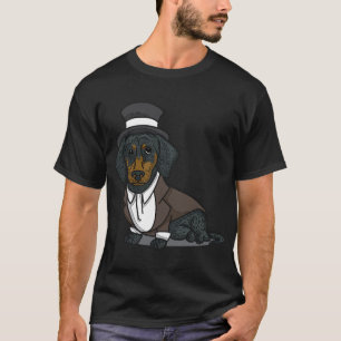 Cartoon Dog In Suit Stylish Character For Kids T-Shirt