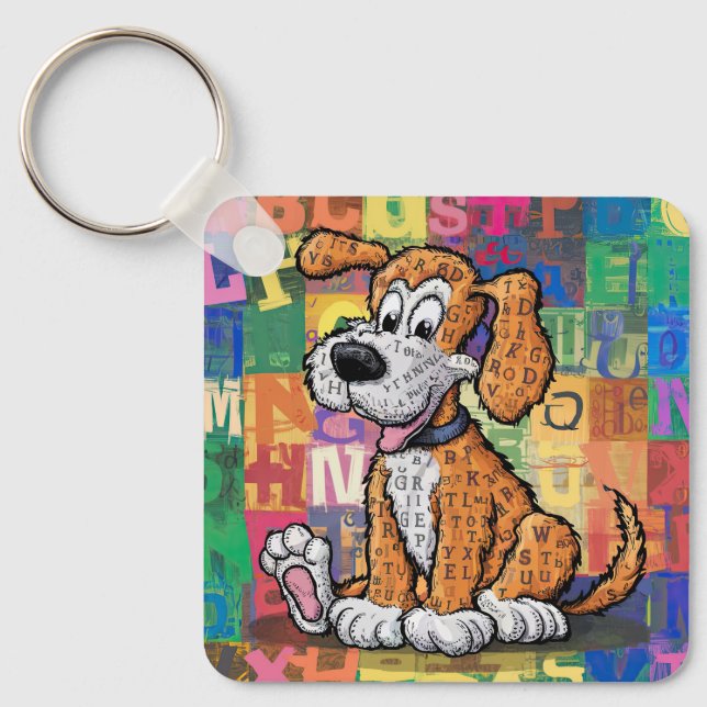 Cartoon Dog Key Ring (Front)
