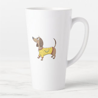 Cartoon dog  latte mug