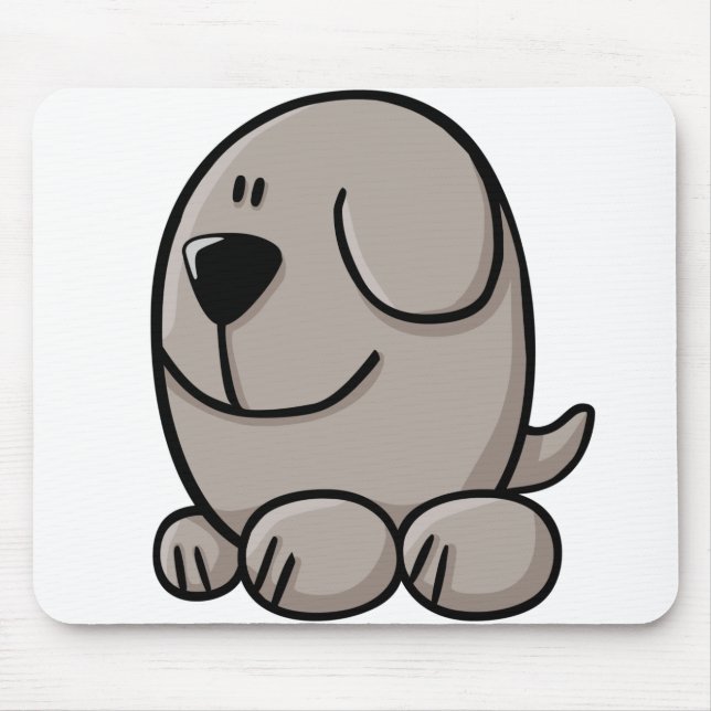 Cartoon Dog Mouse Mat (Front)