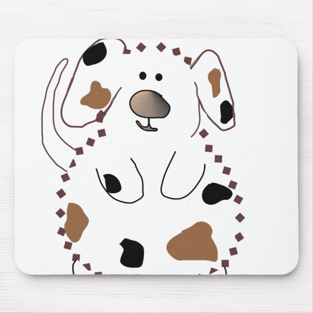Cartoon Dog Mouse Mat (Front)