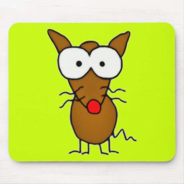 Cartoon Dog Mouse Mat (Front)